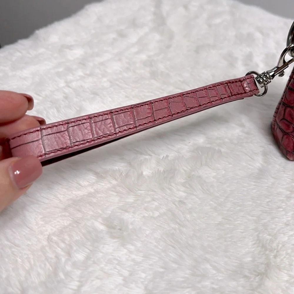 Isabella Fiore Pink Embossed Wristlet